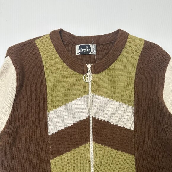 Vintage Levi's SilverTab Full Zip Knit Sweater M - Picture 3 of 6